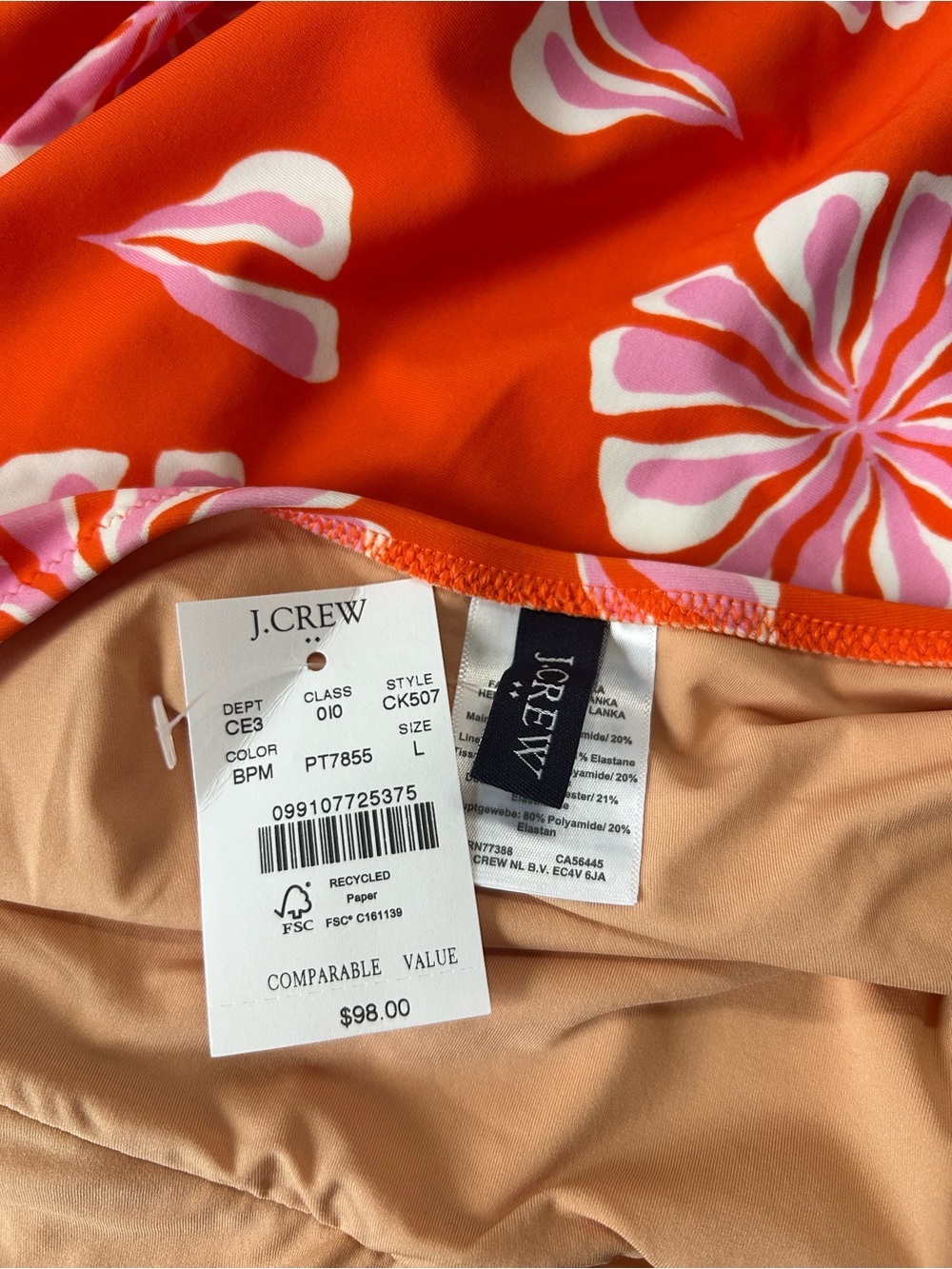 NWT J CREW HALTER ONE PIECE CHLORINE RESISTANT BATHING SUIT - Picture 5 of 7
